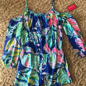 NWT Lilly Pulitzer Girls Candice Romper XL 12-14